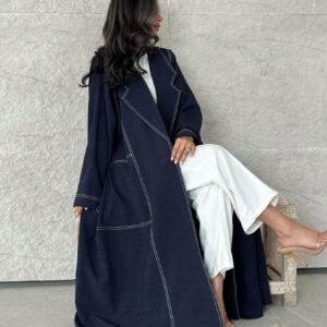 عباية جديدة فاشون من الجينز للنساء، قبة طويلة متعددة الاستخدامات مناسبة للارتداء اليومي